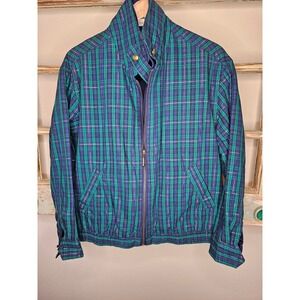 Vintage plaid jacket with gold buttons ladies size Small